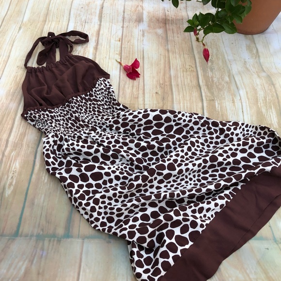 Guess giraffe 🦒 print halter dress cotton - Picture 5 of 6